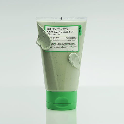 GREEN TOMATO CLAY PACK CLEANSER 120ml, FULLY FULLY Cleansing Milk & Gel