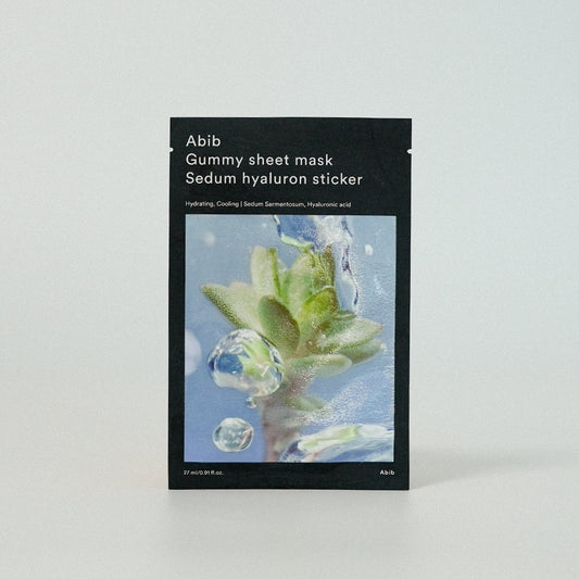 Gummy Sheet Mask Sedum Hyaluron Sticker 27ml, Abib Abib Facial Mask