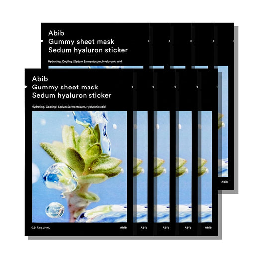 Gummy Sheet Mask Sedum Hyaluron Sticker 27ml X 10ea, Abib Abib Sheet Mask