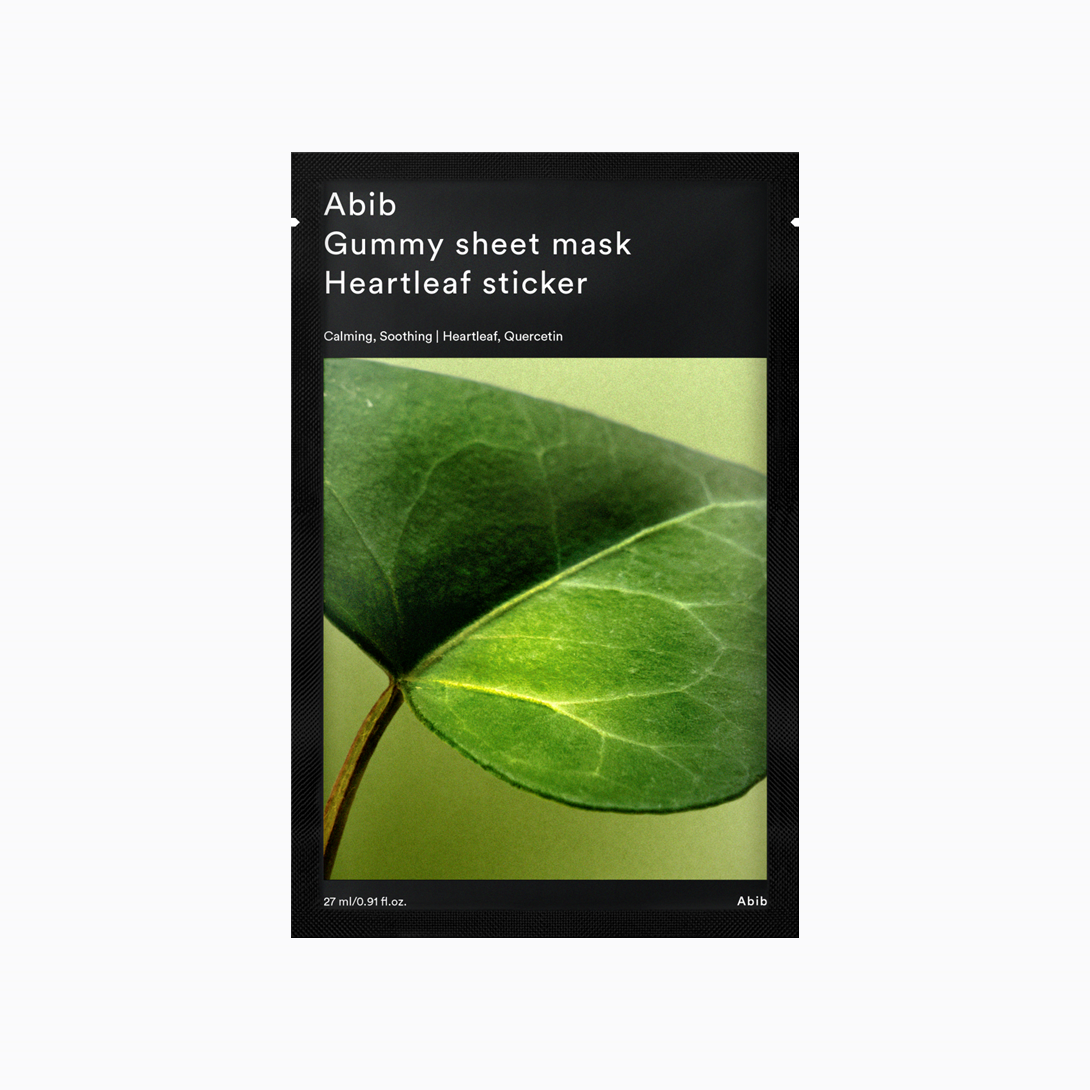 Gummy sheet mask Heartleaf sticker 27ml, Abib Abib Facial Mask