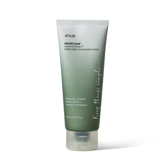 HEARTLEAF QUERCETINOL PORE DEEP CLEANSING FOAM 150ml, Anua Anua Cleansing Foam