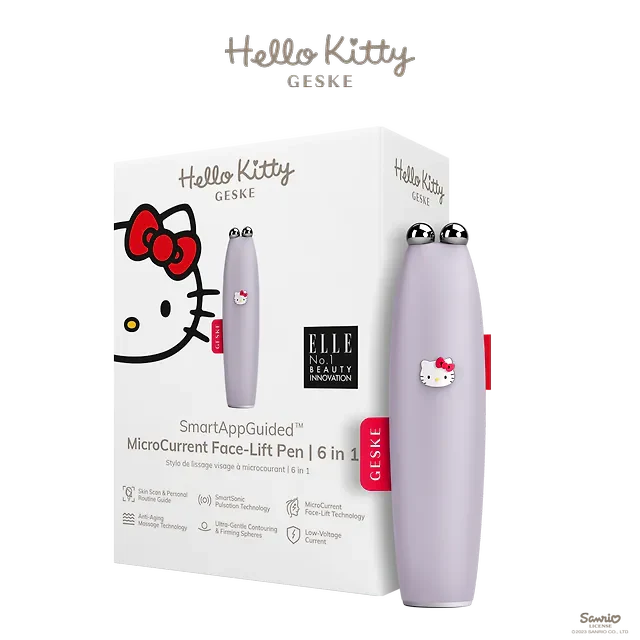 [HELLO KITTY EDITION] GESKE MICROCURRENT FACE-LIFT PEN 6in1 (Eye area care), Geske Geske Beauty Device