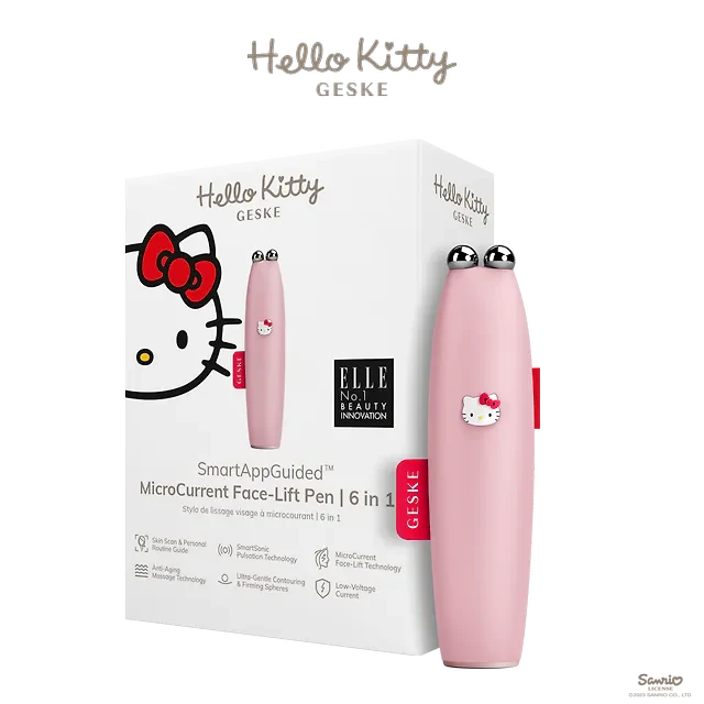 [HELLO KITTY EDITION] GESKE MICROCURRENT FACE-LIFT PEN 6in1 (Eye area care), Geske Geske Beauty Device