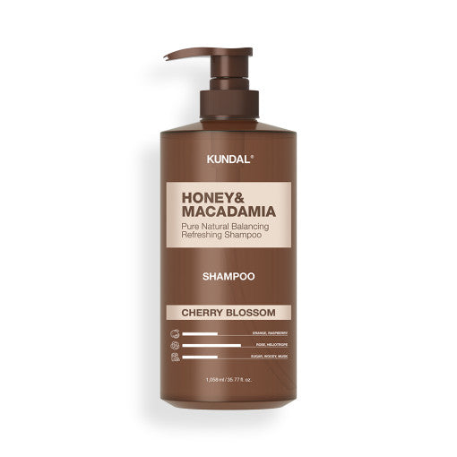 HONEY & MACADAMIA Natural Shampoo 1058ml #CHERRY BLOSSOM, KUNDAL