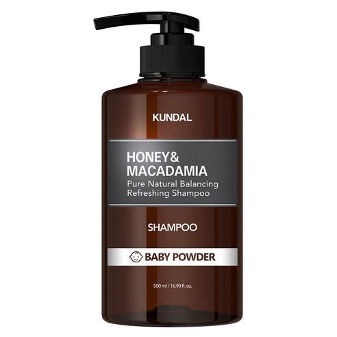 HONEY & MACADAMIA Natural Shampoo (Baby Powder) 500ml, KUNDAL-11