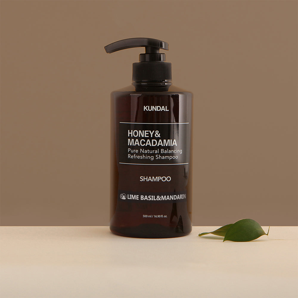  HONEY&MACADAMIA Pure Natural Balancing Refreshing Shampoo 500ml #LIME BASIL&MANDARIN, KUNDAL-1