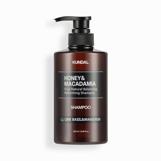  HONEY&MACADAMIA Pure Natural Balancing Refreshing Shampoo 500ml #LIME BASIL&MANDARIN, KUNDAL-1