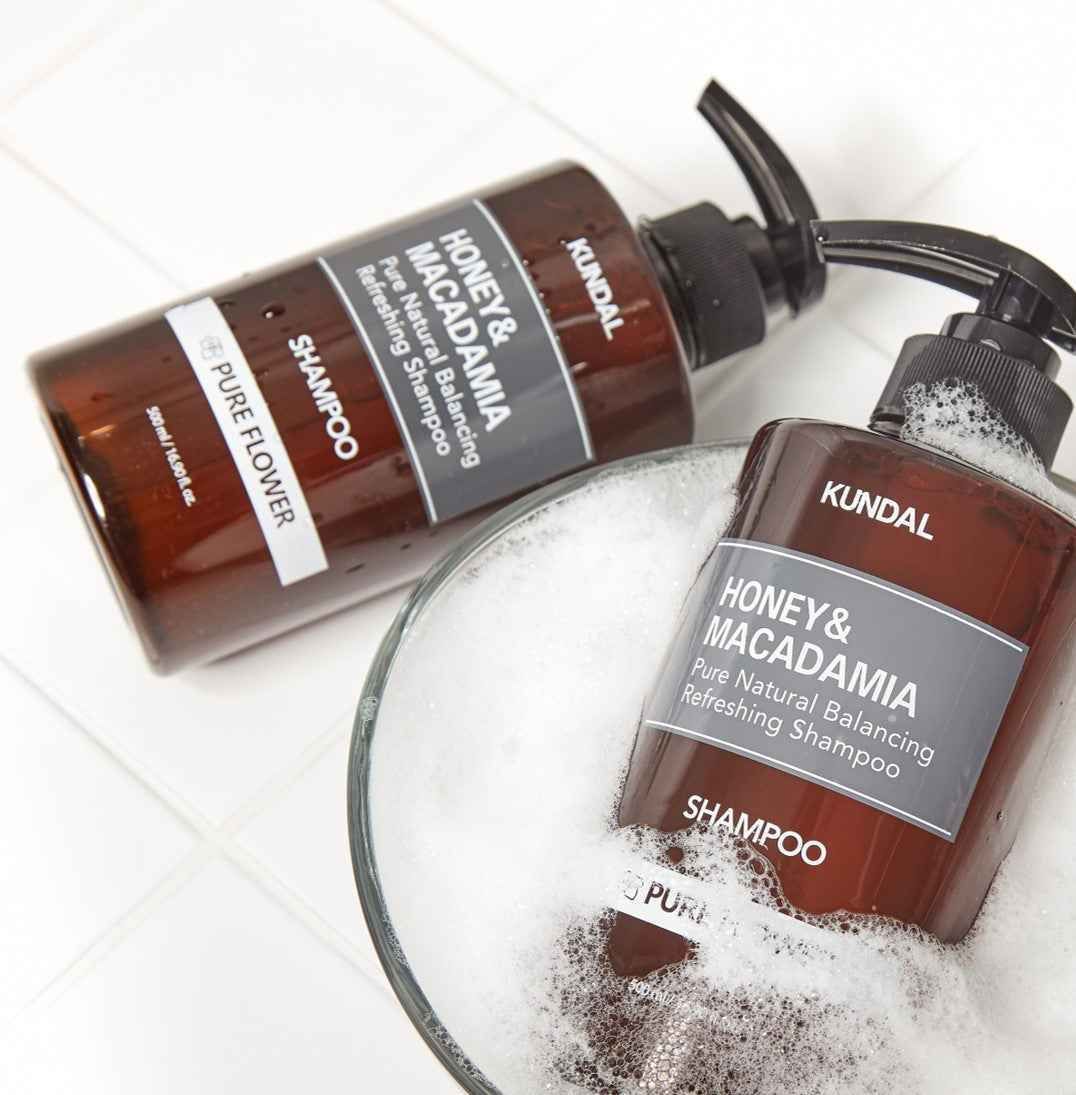 HONEY&MACADAMIA Pure Natural Balancing Refreshing Shampoo 500ml #YLANG YLANG, KUNDAL-1