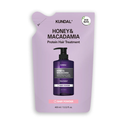  HONEY & MACADAΜΙΑ Protein Hair Treatment (Refill) 400ml #BARY POWDER, KUNDAL
