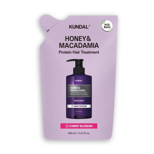 HONEY & MACADAΜΙΑ Protein Hair Treatment (Refill) 400ml #CHERRY BLOSSOM, KUNDAL