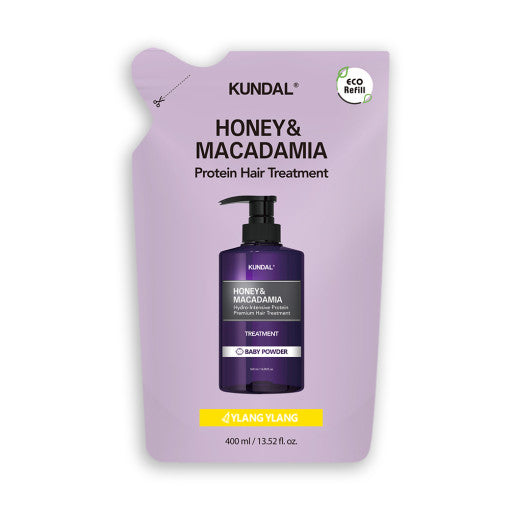  HONEY & MACADAΜΙΑ Protein Hair Treatment (Refill) 400ml #YLANG YLANG, KUNDAL