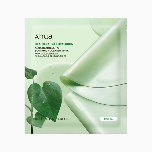 Heartleaf 70 Soothing Collagen Mask 38g X 4ea, Anua