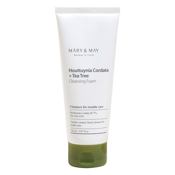 Houttuynia Cordata + Tea Tree Cleansing Foam 150ml, MARY & MAY MARY & MAY Cleansing Foam