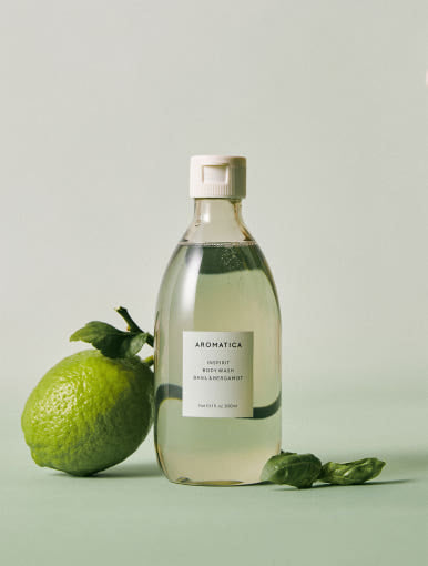 Inspirit Body Wash Basil & Bergamot 300ml, AROMATICA AROMATICA Body Wash