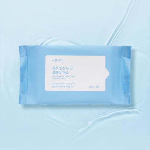 Jeju Sparkling Water Quick & Deep Cleansing Tissue 20 Sheets 107g, Shingmulnara Shingmulnara Cleansing Tissue