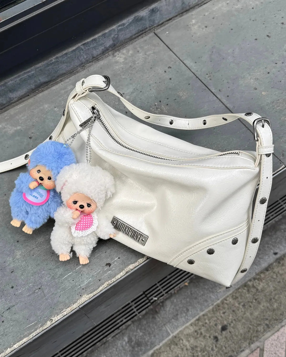 KHAKIPOINT Stud Shoulder Bag