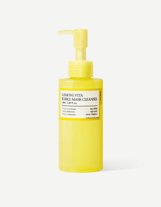 LEMON VITA BUBBLE MASK CLEANSER 150ml, FULLY FULLY Cleansing Milk & Gel