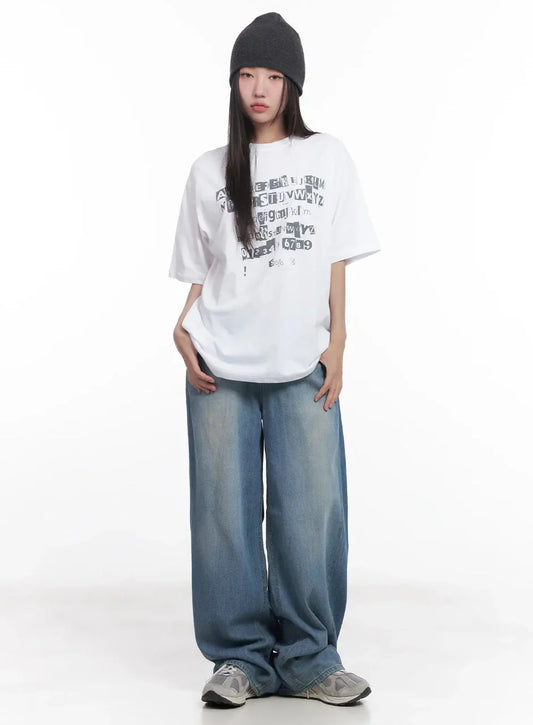 LEWKIN Yuna Washed Wide-Leg Jeans