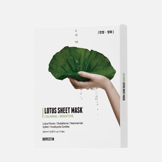 Lotus Water Calming Sheet Mask 25ml X 10ea, ROVECTIN ROVECTIN Sheet Mask