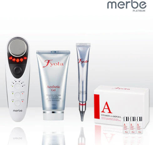 [MERBE] Platinum Beauty Device (With Whiola Gel + Total Solution Cream + Vitamin A Ampoules) MERBE Beauty Device