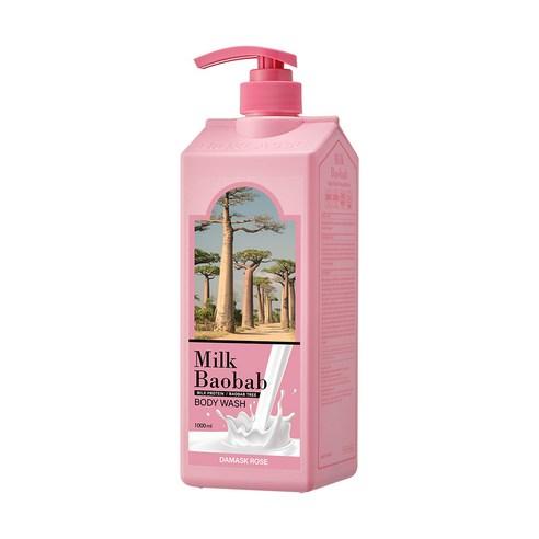 MILK BAOBAB Body Wash 1000ml #Damask Rose, BIOKLASSE-1