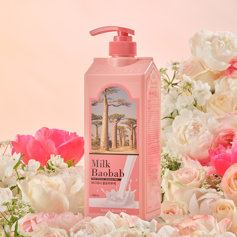 MILK BAOBAB Body Wash 1000ml #Flora Bouquet, BIOKLASSE-1