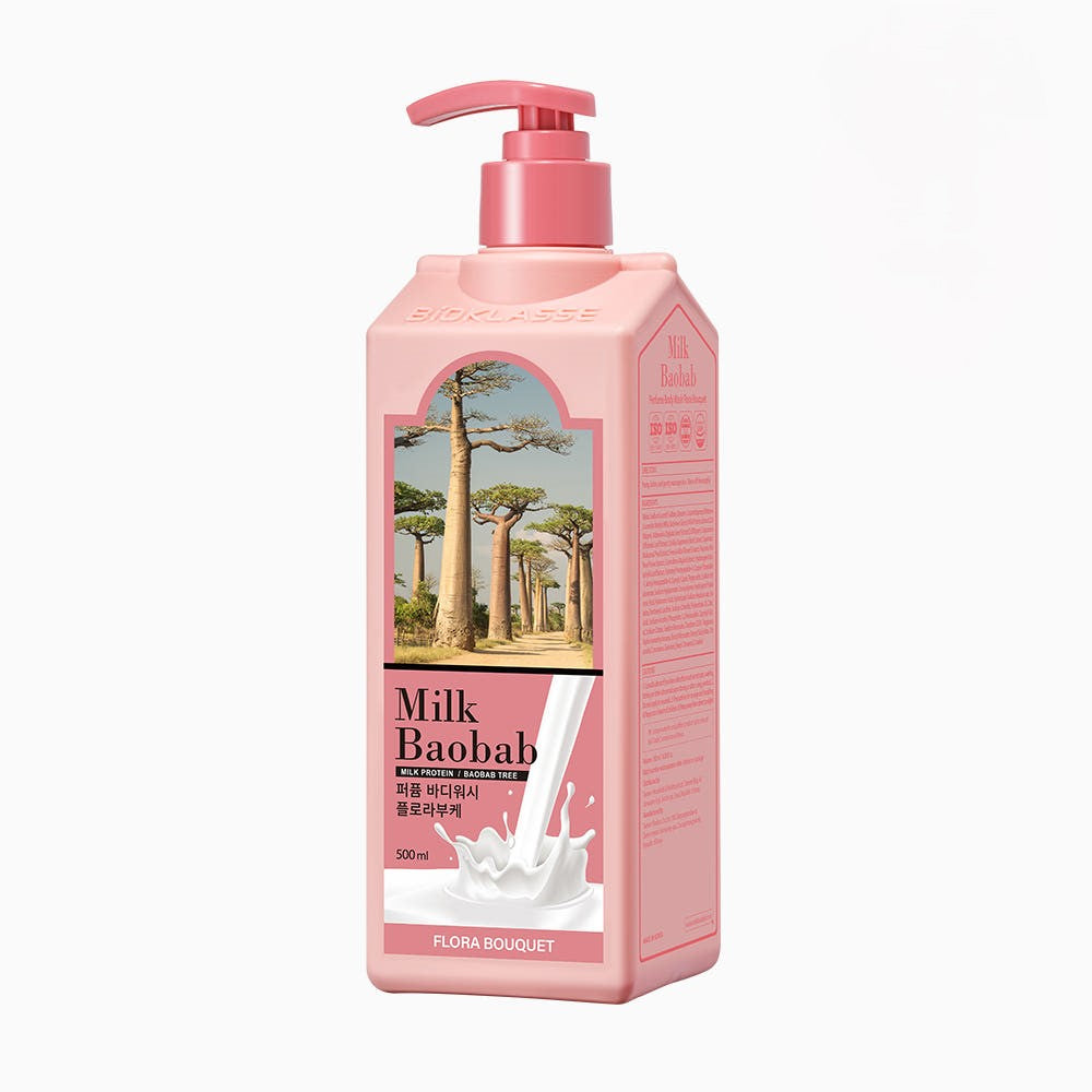 MILK BAOBAB Body Wash 1000ml #Flora Bouquet, BIOKLASSE-1
