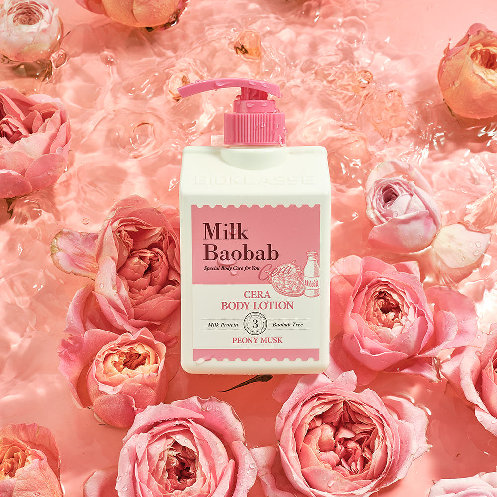 MILK BAOBAB CERA Body Lotion 600ml #Peony Musk, BIOKLASSE-1