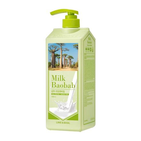 MILK BAOBAB HAIR Shampoo 1000ml #Lime & Basil, BIOKLASSE-1