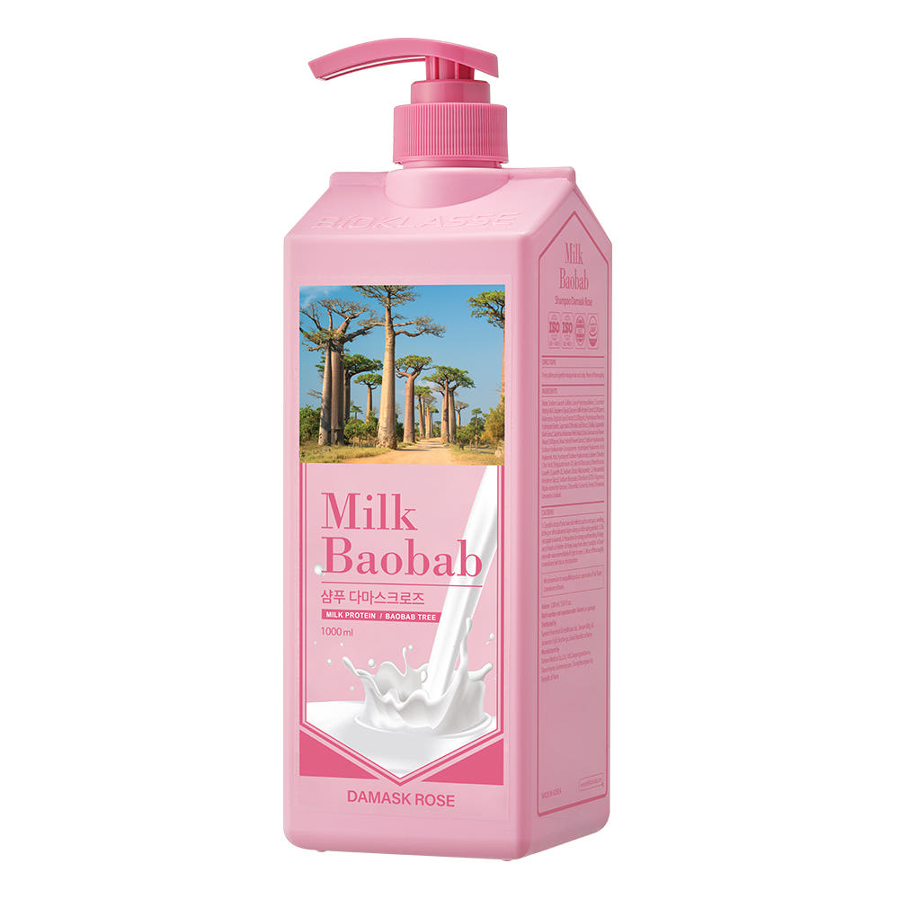 MILK BAOBAB Hair Shampoo 1000ml #Damask Rose, BIOKLASSE