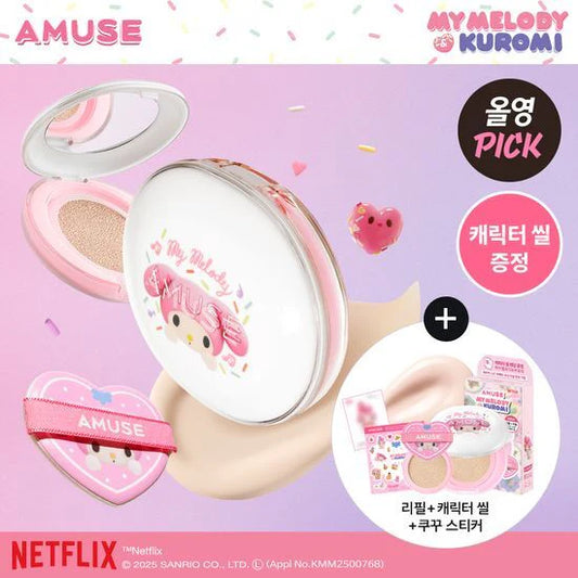 [MY MELODY & KUROMI SPECIAL] AMUSE CERAMIC SKIN PERFECTOR CUSHION (+Refill)-1