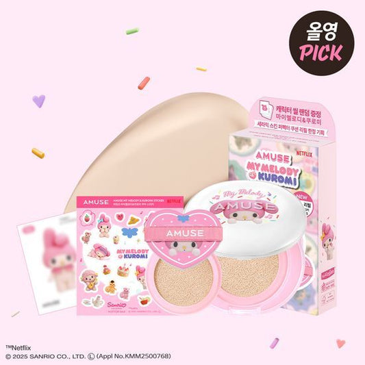 [MY MELODY & KUROMI SPECIAL] AMUSE CERAMIC SKIN PERFECTOR CUSHION (+Refill)-1