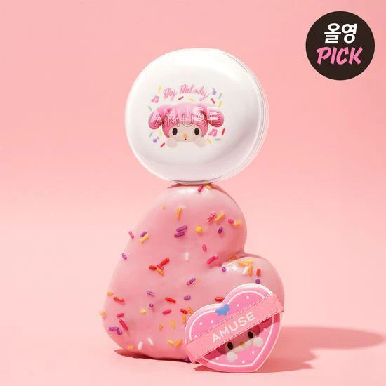 [MY MELODY & KUROMI SPECIAL] AMUSE CERAMIC SKIN PERFECTOR CUSHION (+Refill) AMUSE Cushion Foundation