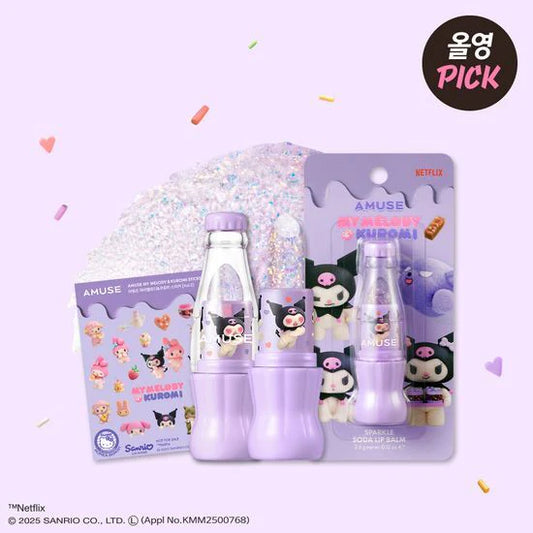[MY MELODY & KUROMI SPECIAL] AMUSE SPARKLE SODA LIP BALM-1