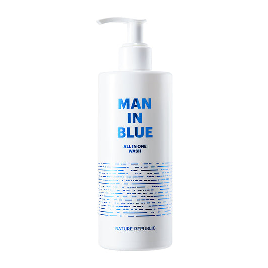 Man In Blue All In One Wash 350ml, NATURE REPUBLIC NATURE REPUBLIC Cleanser for Men