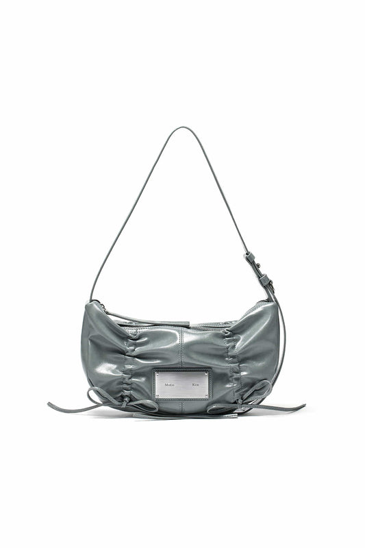 Matin Kim HALF SHIRRING RIBBON ROUND BAG