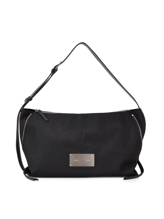 Matin Kim SIDE ZIPPER FABRIC SHOULDER BAG