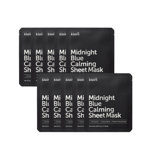 Midnight Blue Calming Sheet Mask 25ml X 10ea, KLAIRS KLAIRS Sheet Mask