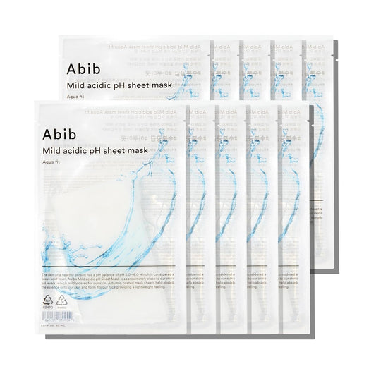 Mild Acidic pH Sheet Mask Aqua Fit 30ml X 10ea, Abib Abib Sheet Mask