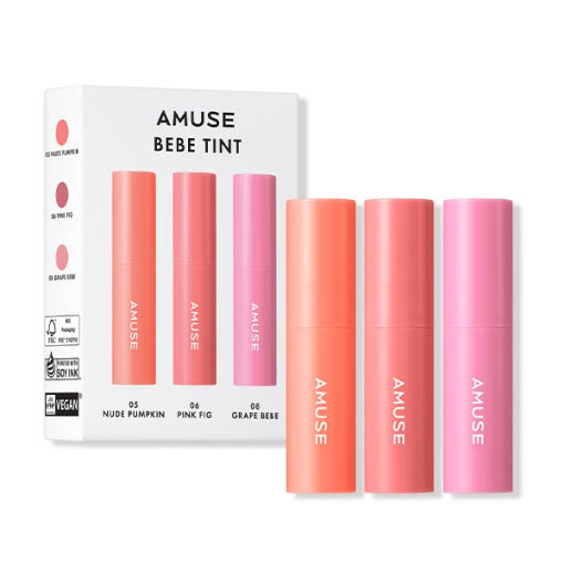 Mini Bebe Tint SET 1.3g X 3ea, AMUSE AMUSE Lip Tint