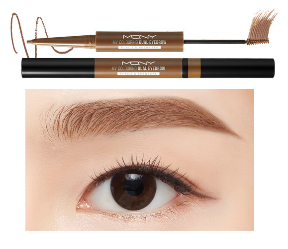 My Colouring Dual Eyebrow Pencil & Browcara #Light Brown, MACQUEEN New York-2