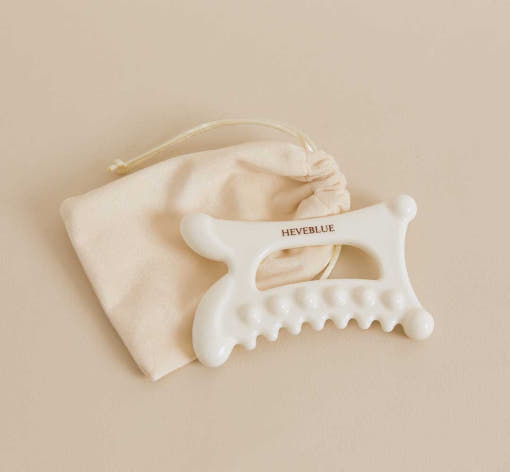 Natural White Clay Homecare Relaxing Gua Sha, HEVEBLUE