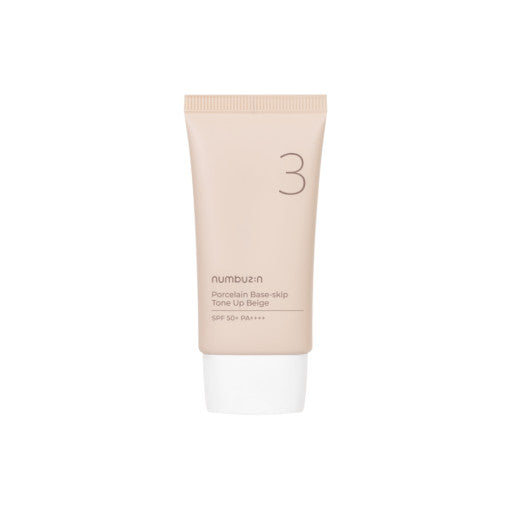 No.3 Porcelain Base-skip Tone Up Beige SPF50+ PA++++ 50ml, numbuzin numbuzin Sunscreen