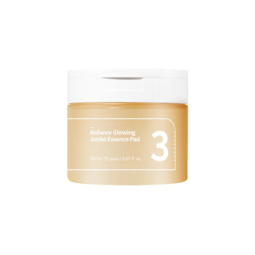 No.3 Radiance Glowing Jumbo Essence Pad 70P, numbuzin numbuzin Toner Pad
