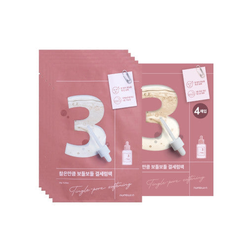 No.3 Tingle Pore Softening Sheet Mask 10P, numbuzin numbuzin Sheet Mask