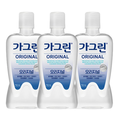 Original Mouthwash 750mlX3ea, Gagreen Gagreen Mouthwash