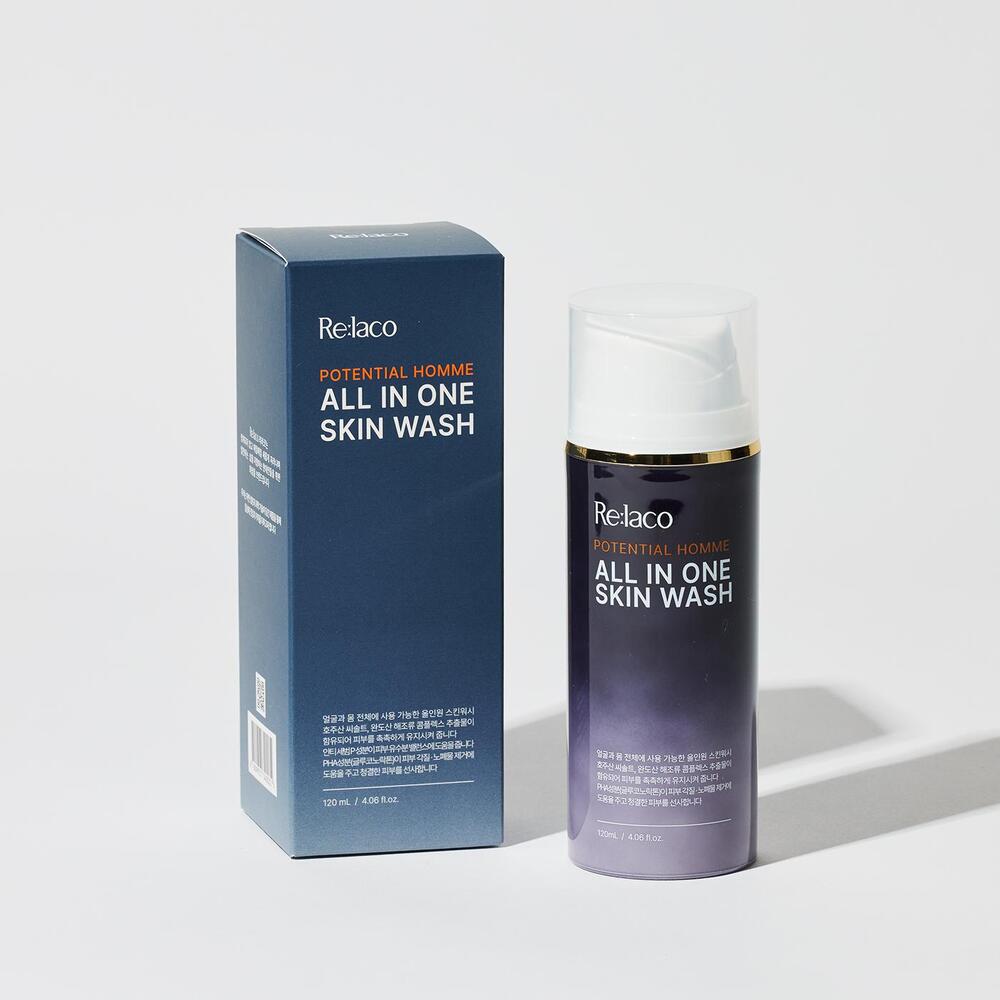 POTENTIAL HOMME ALL IN ONE SKIN WASH 120ml, Relaco Relaco Cleanser for Men