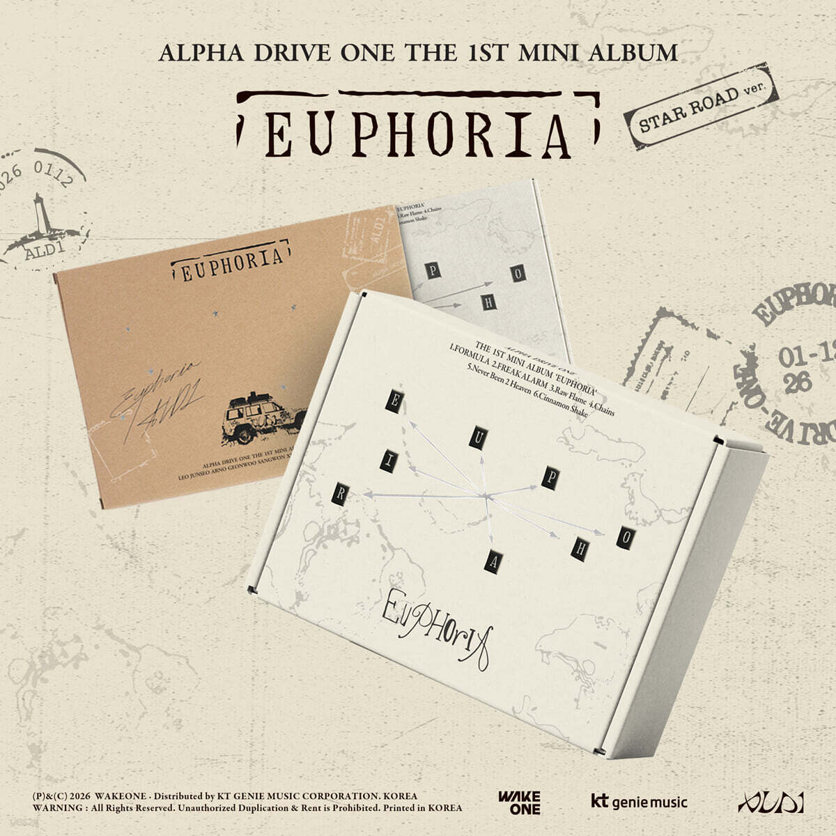 [PRE-ORDER] ALPHA DRIVE ONE - 1st Mini Album EUPHORIA (STAR ROAD Ver.) ALPHA DRIVE ONE Merch Set