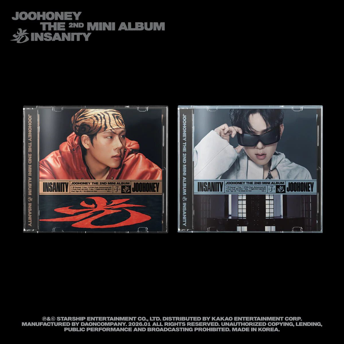 [PRE-ORDER] JOOHONEY - 2nd Mini Album INSANITY (JEWEL VER.) MONSTA X Merch Set