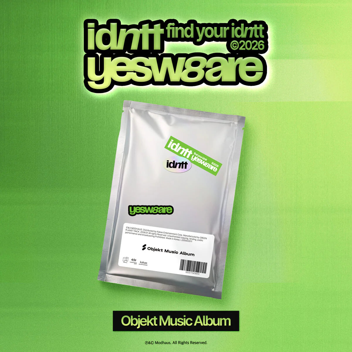 [PRE-ORDER] idntt - Mini Album yesweare (Objekt Music Album Ver.)